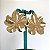 Brinco flor grande lisa corte a laser com banho de ouro 18k - Imagem 3