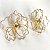 Brinco flor aramada com pontas arredondadas com banho de ouro 18k ou ródio branco - Imagem 3