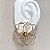 Brinco flor aramada com pontas arredondadas com banho de ouro 18k ou ródio branco - Imagem 6