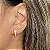 Brinco argola esmaltada (lavanda/ lilás, amarelo, azul, pink ou verde) cravejada com zircônia com banho de ouro 18k ou ródio branco - Imagem 9