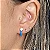 Brinco argola esmaltada (lavanda/ lilás, amarelo, azul, pink ou verde) cravejada com zircônia com banho de ouro 18k ou ródio branco - Imagem 3