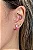 Brinco argola esmaltada (lavanda/ lilás, amarelo, azul, pink ou verde) cravejada com zircônia com banho de ouro 18k ou ródio branco - Imagem 2