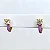 Brinco argola esmaltada (lavanda/ lilás, amarelo, azul, pink ou verde) cravejada com zircônia com banho de ouro 18k ou ródio branco - Imagem 8