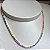 Colar riviera cravejado com zircônias coloridas (rainbow) com espessura 2 mm e comprimento 39cm em prata 925 com banho de ouro 18k ou ródio branco - Imagem 7