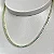 Colar riviera cravejado com zircônias na cor aqua com espessura 2 mm e comprimento 39cm em prata 925 com banho de ouro 18k - Imagem 7