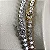 Colar riviera cravejado com zircônias na cor cristal com espessura 3 mm e comprimento 39cm com banho de ouro 18k ou ródio branco - Imagem 5