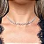 Colar riviera mini florzinhas cravejadas com zircônias na cor cristal fecho deslizante com banho de ródio branco - Imagem 2