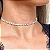 Colar riviera mini florzinhas cravejadas com zircônias na cor cristal fecho deslizante com banho de ródio branco - Imagem 6