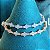 Pulseira riviera uva cravejada em 4 pontos com zircônias na cor cristal de espessura 3mm e comprimento 18m com banho de ouro 18k ou ródio branco - Imagem 3