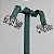 Brinco ear hook piercing fake zircônias na cor cristal com banho de ródio branco (o par) - Imagem 1