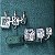 Brinco ear hook piercing fake zircônias na cor cristal com banho de ródio branco (o par) - Imagem 11