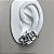 Brinco ear hook piercing fake zircônias na cor cristal com banho de ródio branco (o par) - Imagem 10