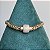 Pulseira malha lisa com fecho cravejado com zircônias cor cristal com banho de ouro 18k - Imagem 8