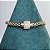 Pulseira malha lisa com fecho cravejado com zircônias cor cristal com banho de ouro 18k - Imagem 3