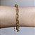 Pulseira elos lisos 20cm com banho de ouro 18k - Imagem 2