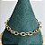 Pulseira elos lisos 20cm com banho de ouro 18k - Imagem 1