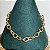 Pulseira elos lisos 20cm com banho de ouro 18k - Imagem 6