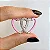 Brinco argola formato coração esmaltada (rosa ou verde) ou cravejada (laranja com lilás) banhada a ouro 18k ou ródio branco - Imagem 10