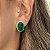 Brinco oval cravejado com zircônias (nas cores verde ou agua marinha) com banho de ouro 18k ou ródio branco - Imagem 10