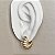 Brinco argola click grossa acetinada fosca com banho de ouro 18k ou ródio branco - Imagem 8
