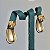 Brinco meia argola gota grossa acetinada fosca com banho de ouro 18k ou ródio branco - Imagem 8