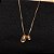 Conjunto colar longo e brinco com pingente acetinado fosco com banho de ouro 18k - Imagem 14