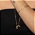 Conjunto colar longo e brinco com pingente acetinado fosco com banho de ouro 18k - Imagem 15