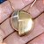 Conjunto colar e brinco círculos com pingente acetinado fosco com banho de ouro 18k e ródio branco - Imagem 6