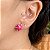 Brinco Estrela do Mar Esmaltado Pink com Banho de Ouro 18k - Imagem 3