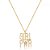 Colar com pingente "Girl Pwr" cravejado com zircônias na cor cristal com banho de ouro 18k - Imagem 6