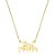 Colar com pingente liso "Girl Power" com banho de ouro 18k - Imagem 4