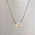 Colar com pingente liso "Girl Power" com banho de ouro 18k - Imagem 1
