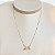 Colar com pingente liso "Girl Power" com banho de ouro 18k - Imagem 2
