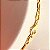 Colar  liso com pingente "Power" com banho de ouro 18k - Imagem 5