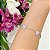 Pulseira 4 corações cravejados zircônias na cor cristal com banho de ródio branco - Imagem 16