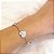 Pulseira 4 corações cravejados zircônias na cor cristal com banho de ródio branco - Imagem 9
