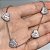 Pulseira 4 corações cravejados zircônias na cor cristal com banho de ródio branco - Imagem 14