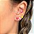 Brinco Mini Coração Esmaltado (Lilás, Pink ou Amarelo) com Banho de Ouro 18k - Imagem 1
