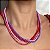Colar Colorido (Vermelho, Coral, Rosa ou Roxo) com Espessura de 4mm com Banho de Ouro 18k - Imagem 6