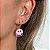 Brinco argola com pingente smile esmaltado (pink, lilás, rosa claro, verde água ou laranja neon) com banho de ouro 18k - Imagem 5