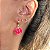 Brinco argola com pingente smile esmaltado (pink, lilás, rosa claro, verde água ou laranja neon) com banho de ouro 18k - Imagem 10