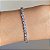Pulseira riviera mini florzinhas cravejadas com microzircônias lilás 17cm de comprimento com banho de ródio branco - Imagem 14