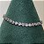 Pulseira riviera mini florzinhas cravejadas com microzircônias lilás 17cm de comprimento com banho de ródio branco - Imagem 11