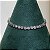 Pulseira riviera mini florzinhas cravejadas com microzircônias lilás 17cm de comprimento com banho de ródio branco - Imagem 3
