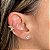Piercing Fake (de Encaixe) Cravejada com Zircônias Citrino em PRATA 925 com Banho de Ródio Branco (Unitário) - Imagem 6