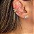 Piercing Fake (de Encaixe) Cravejada com Zircônias Citrino em PRATA 925 com Banho de Ródio Branco (Unitário) - Imagem 4