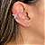 Piercing Fake (de Encaixe) Cravejada com Zircônias Citrino em PRATA 925 com Banho de Ródio Branco (Unitário) - Imagem 9