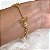 Pulseira bracelete 4 onças lisas 18cm de comprimento com banho de ouro 18k - Imagem 14