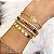 Pulseira bracelete 4 onças lisas 18cm de comprimento com banho de ouro 18k - Imagem 12
