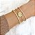 Pulseira girassol liso com banho de ouro 18k ou ródio branco - Imagem 10